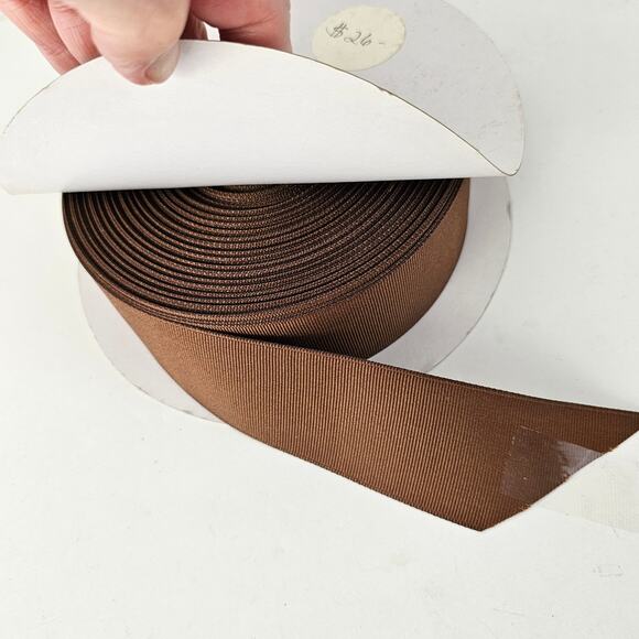 New on spool brown grosgrain ribbon 1.5 x 40 crafts sewing trim hobbies - Picture 1 of 3